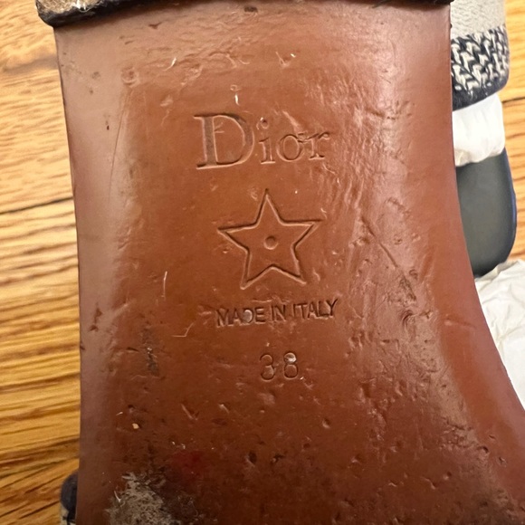 CHRISTIAN DIOR Dway Slide Deep Blue Embroidered Cotton (sz EU38/US8) - Picture 5 of 8